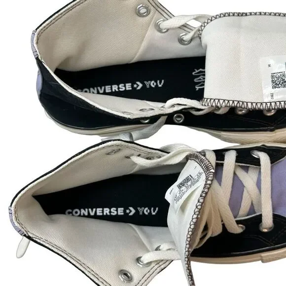 CONVERSE you Black & Lavender Lifted Platform High Top Chuck Taylor Size 6.5 - Picture 5 of 16